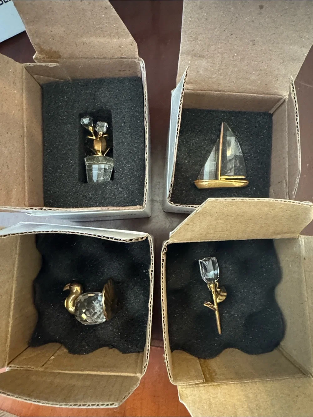 Lot of 11 Vintage Crystal Figurines